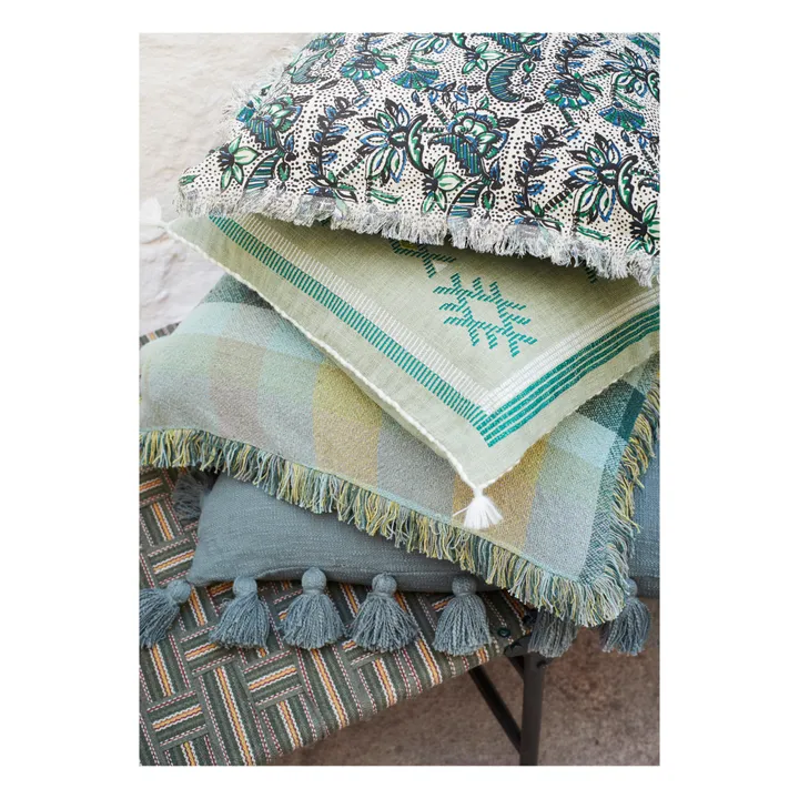 Madam Stoltz Housse de coussin  | Vert