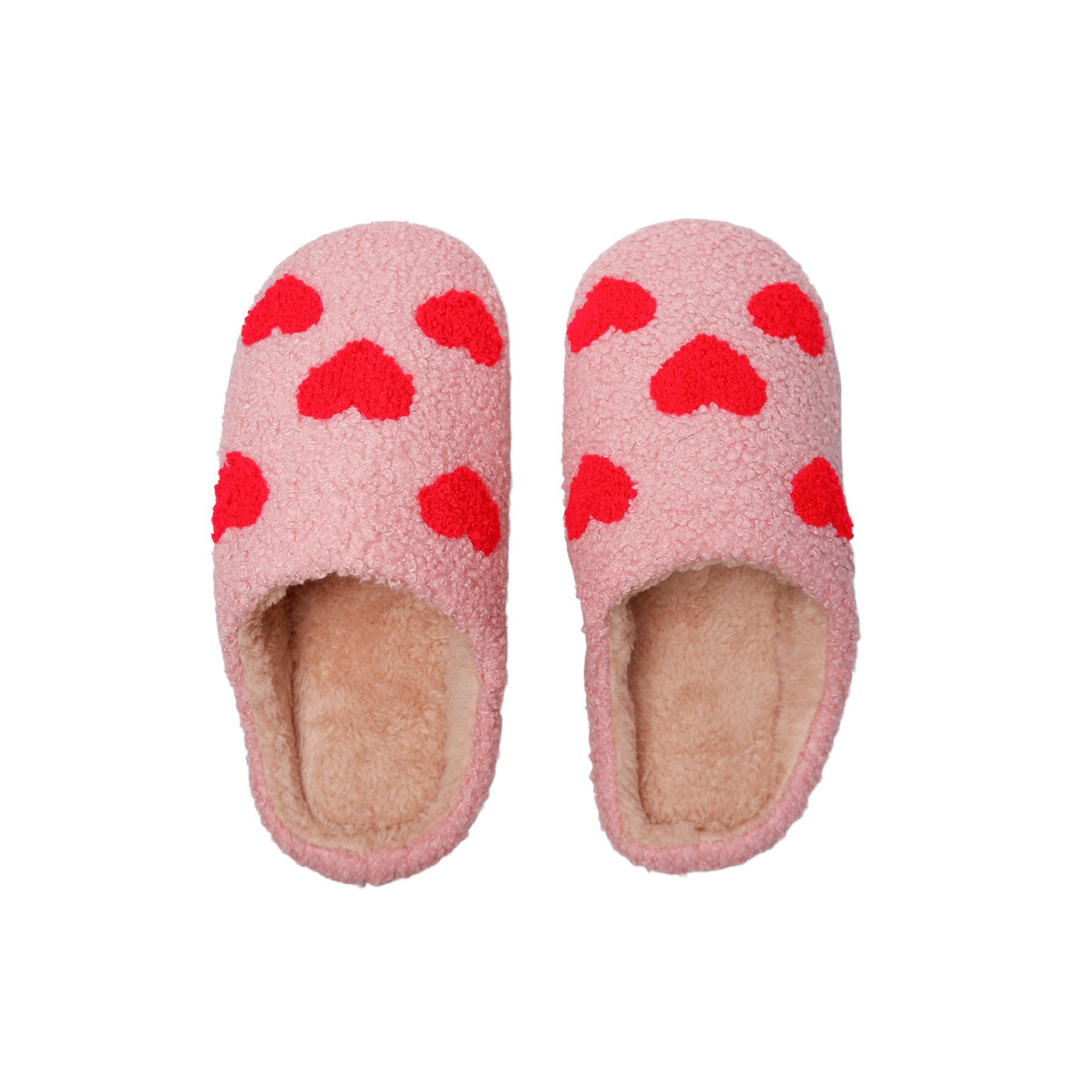 Black Colour  Love slippers - lyserød