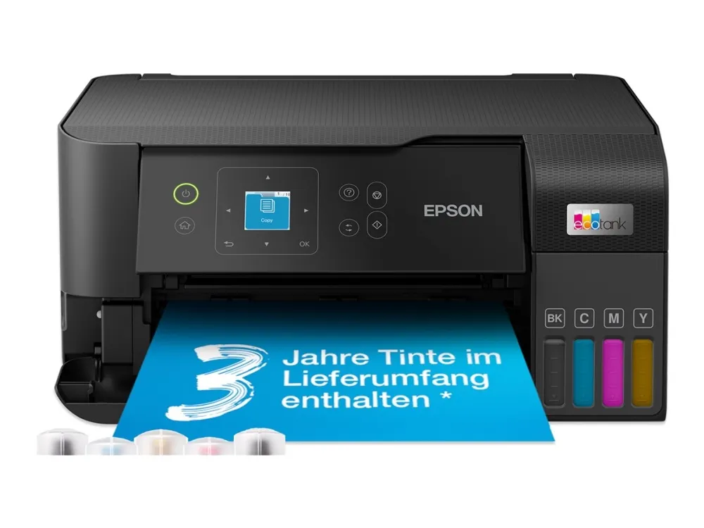 Epson EcoTank ET-2840 - Multifunktionsprinter - farve - blækprinter - ITS - A4 (medie) - op til 15 spm (udskriver) - 100 ark - Wi-Fi, USB - sort