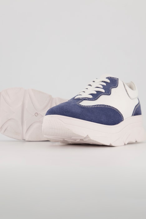 Leder-Sneaker, Chunky-Sohle, Weite H