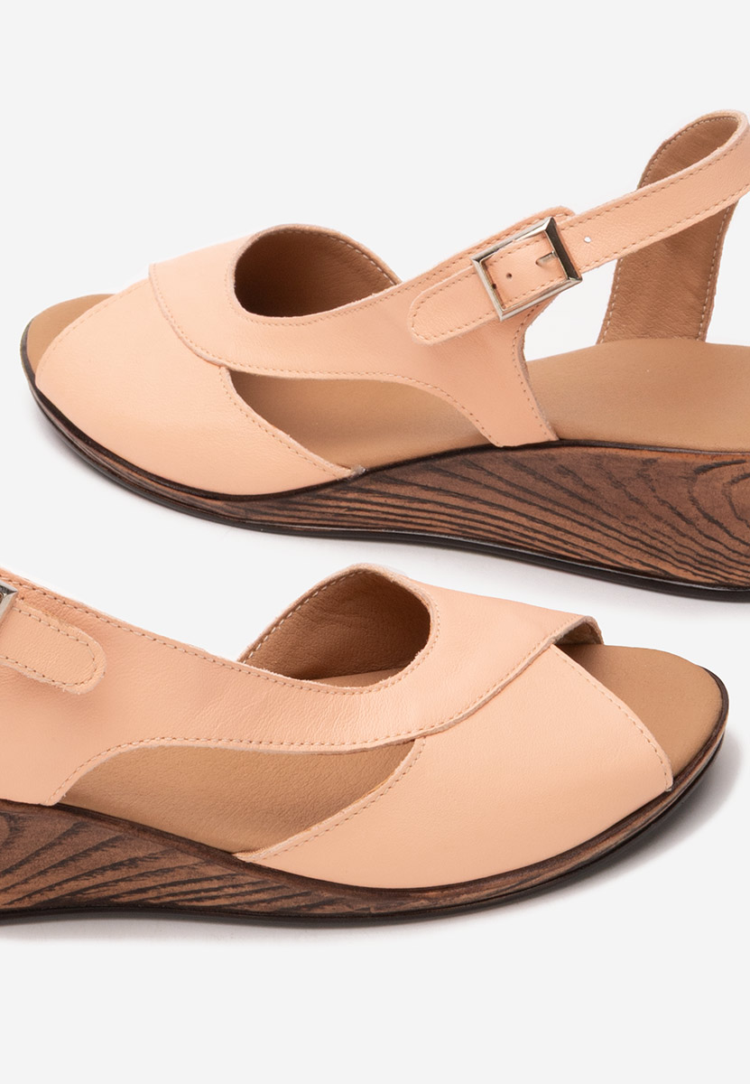 Sandales en cuir femme roses Rhonia