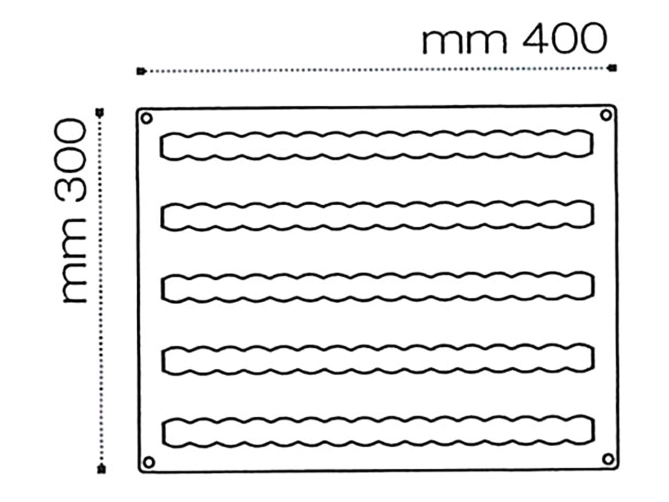 Moule silicone Pavoflex - 5 bandes Soft - 40 x 30 cm - Pavoni