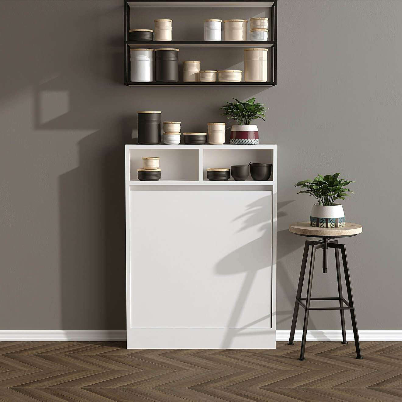 Wooden Art Table pliable bracked blanc - 70x90x15 cm