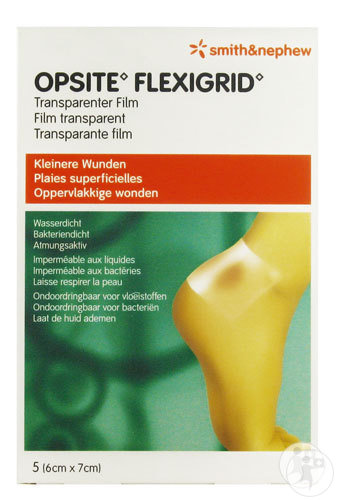 Smith&Nephew Opsite Flexigrid Pansement Avec Système D'Application 6x7cm Pièces 5 (66030333)