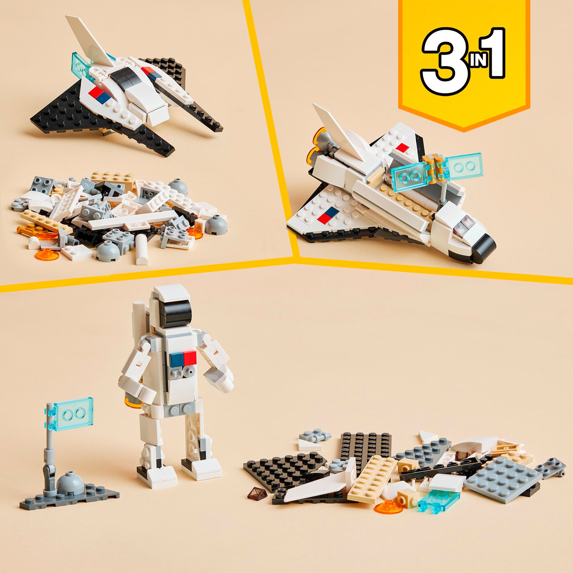 LEGO Konstruktionsspielzeug Creator 3-in-1 Spaceshuttle