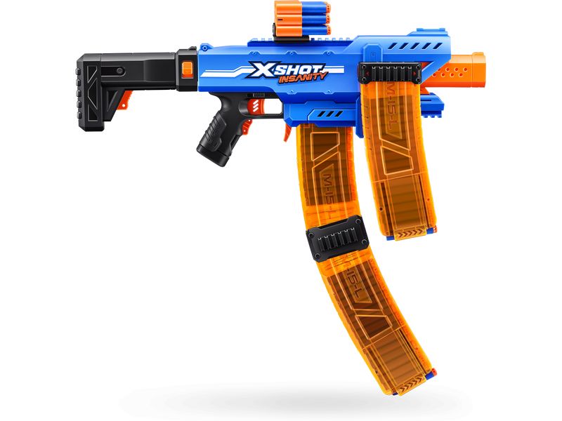 X-Shot Insanity Motorized Clip Blaster Motorisiertes Blaster mit Schnellfeuermöglichkeit