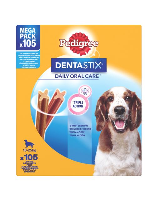 Pedigree Dentastix Big Pack - Hondensnacks - 105 stuks Medium