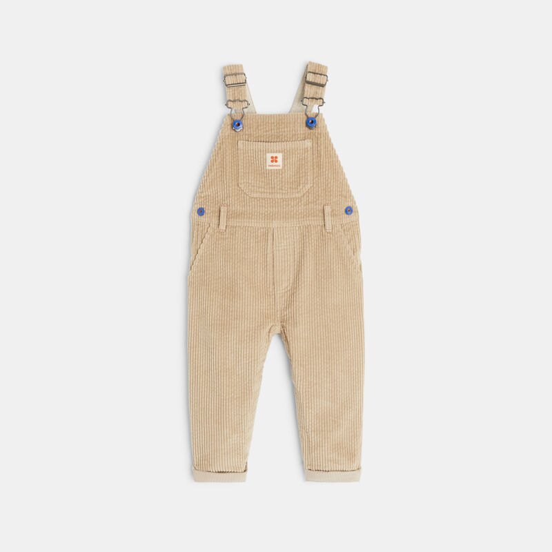 Salopette bébé garçon velours côtelé crème Catimini Marron