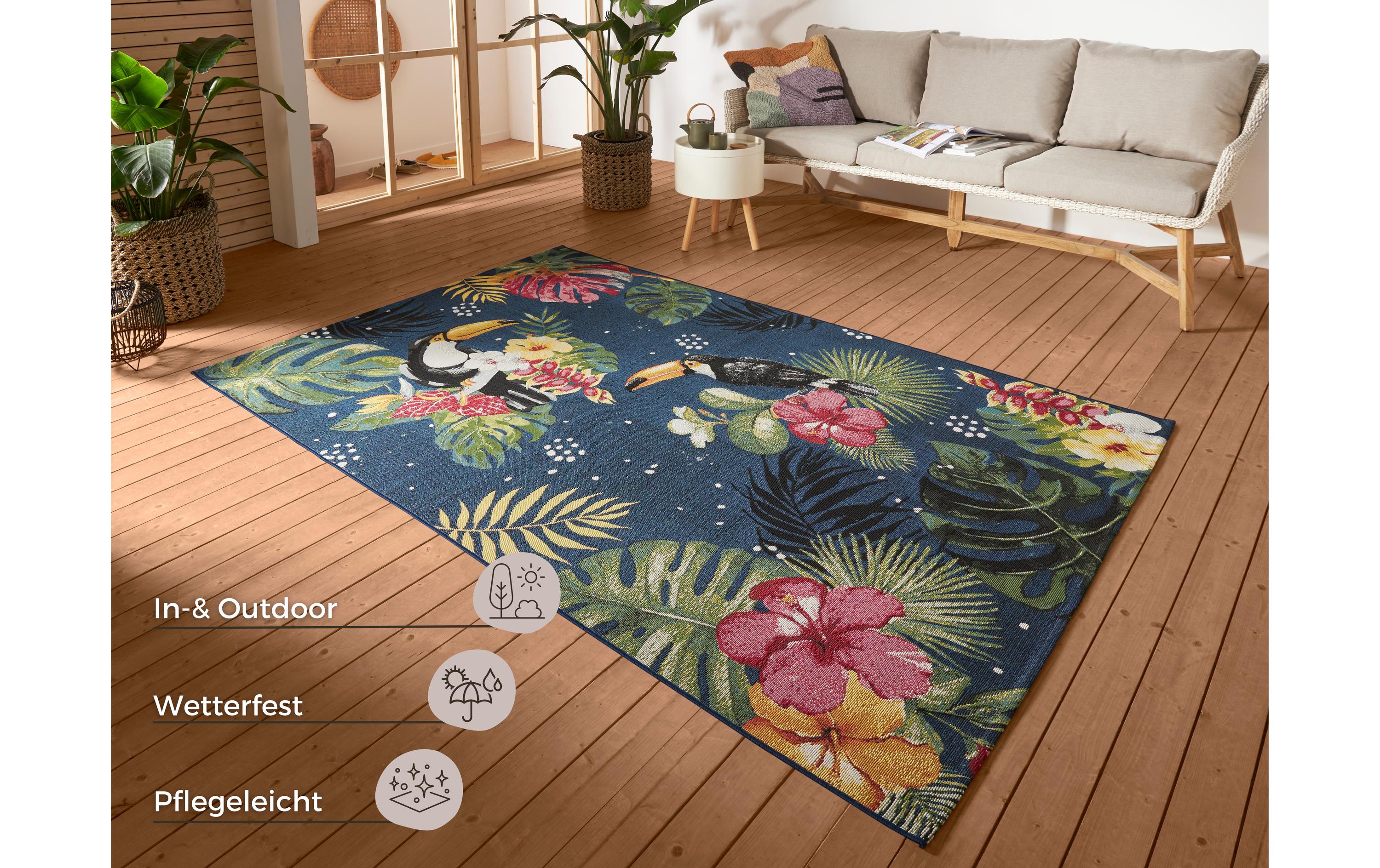Teppich Tropical Dream 160 cm x 235 cm, MehrfarbigIn- & Outdoor Teppich