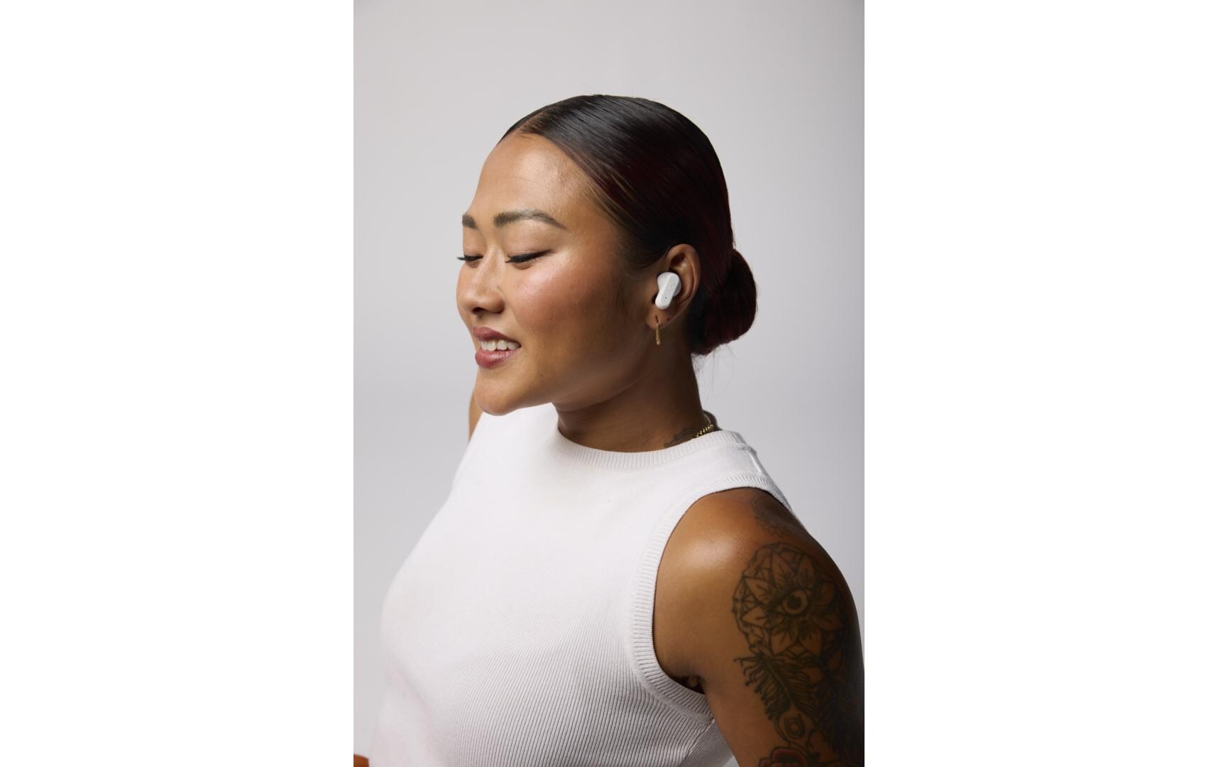True Wireless In-Ear-Kopfhörer Dime Evo WeissTrue Wireless Earbuds mit Clip-Case