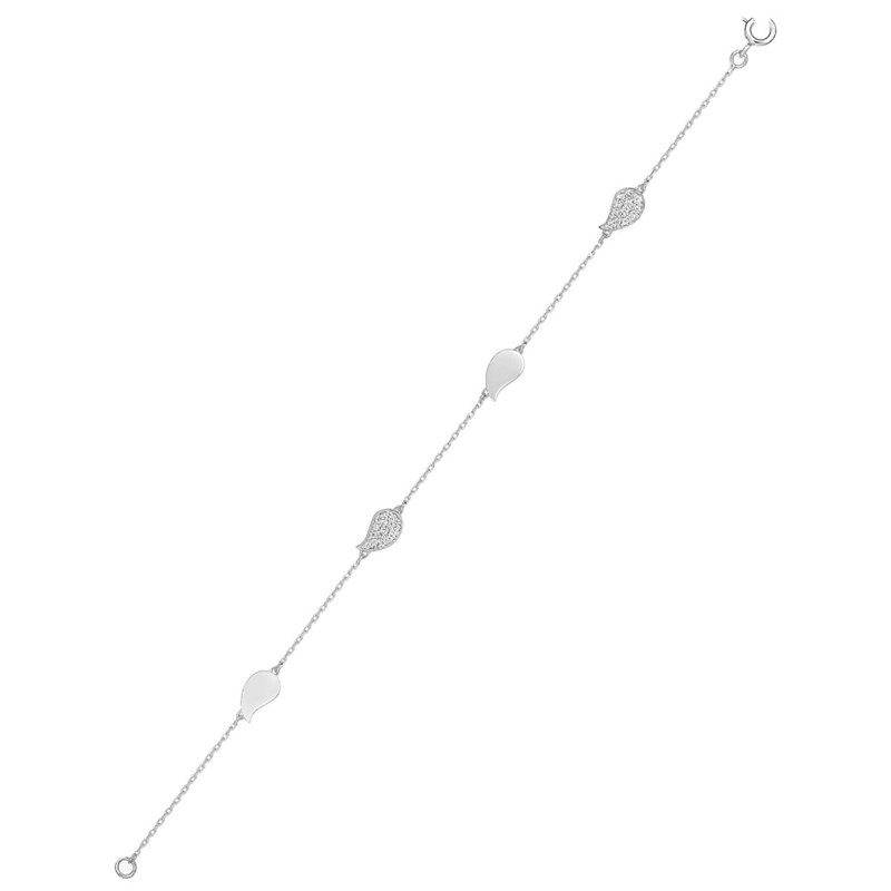 Bracelet Femme - Oxyde de zirconium - Argent 925 - Longueur : 18 cm
