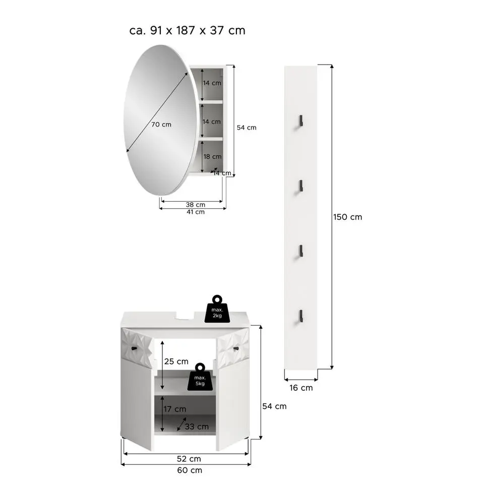 Hioshop Prisma badkamer P5 wit