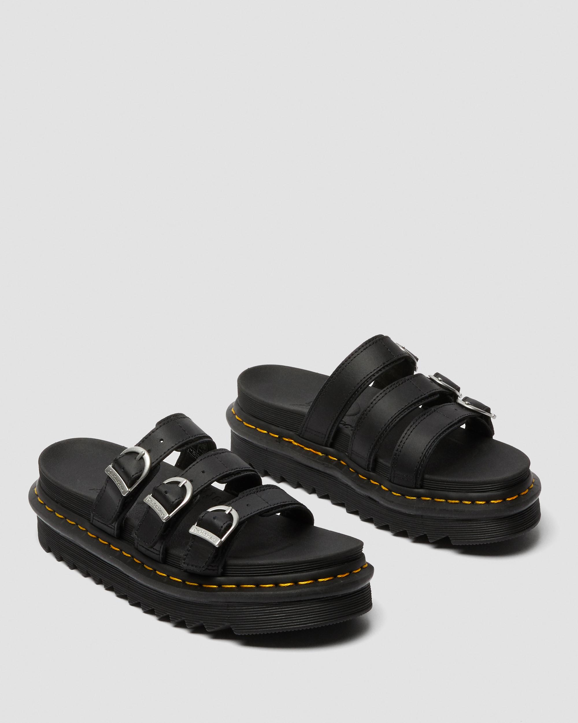 Blaire Leather Slide Sandals