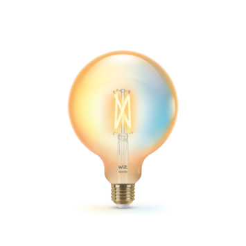 WiZ Connected LED globe E27 50W filament gold koel tot warmwit licht dimbaar