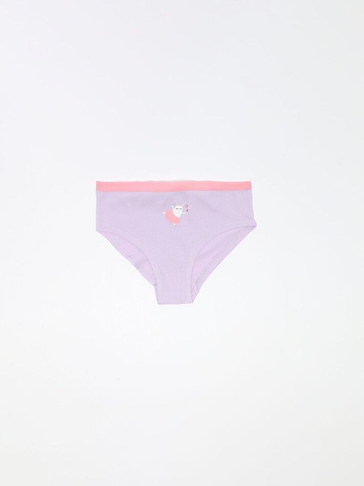 Pacote com 7 calcinhas hipster estampadas - Cores variadas