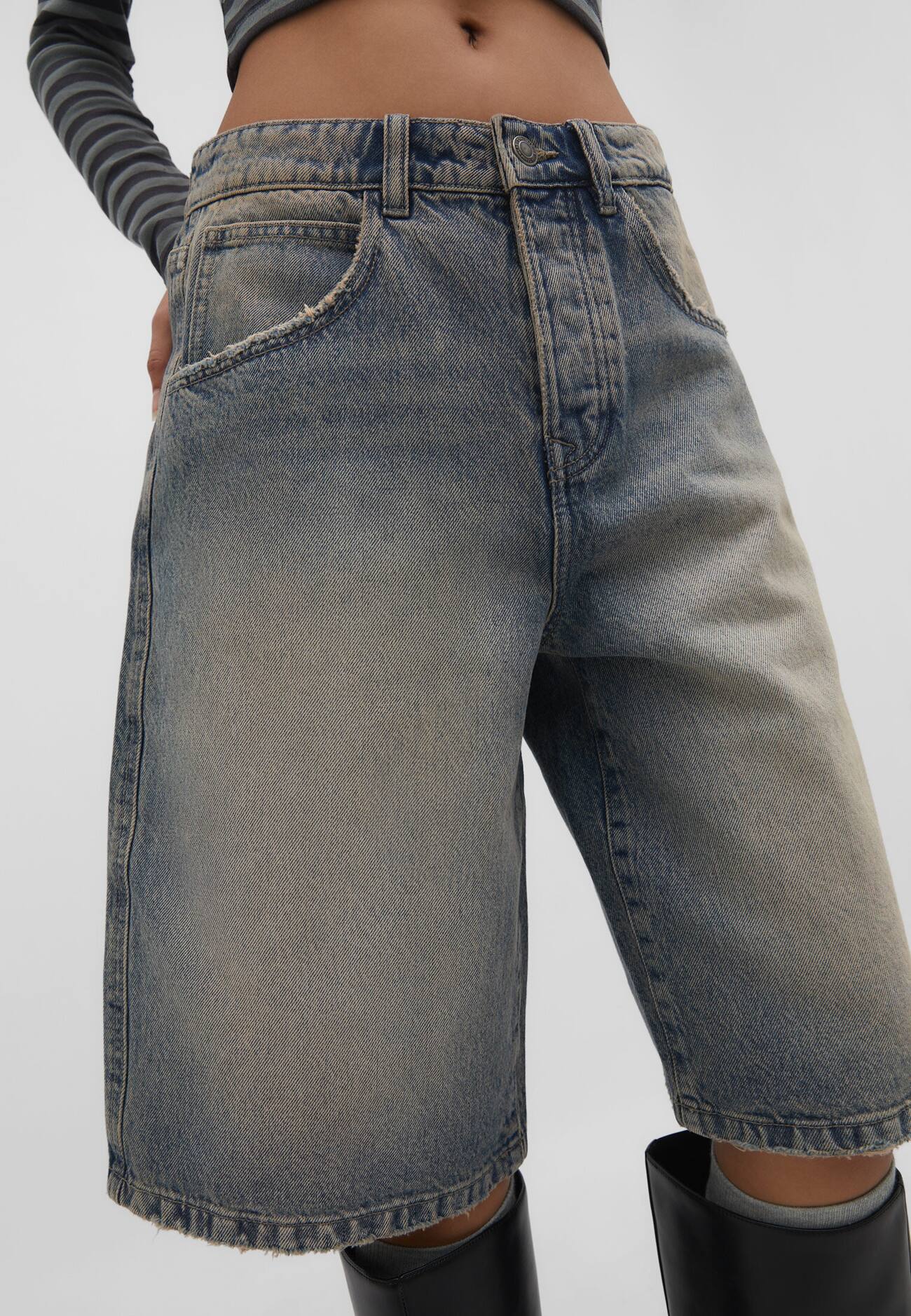 Bermuda jeans oversized
