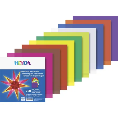Heyda Faltpapier Pergamin, transparent, ca. 15 x 15cm, 250 Blatt