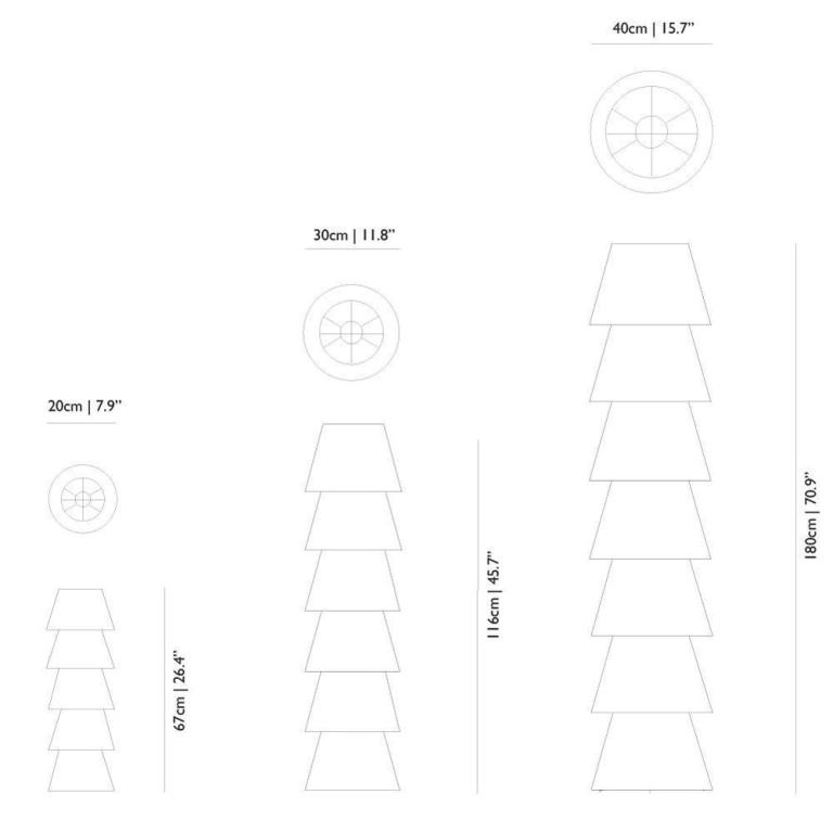 Moooi Set Up Shade 5 vloerlamp wit