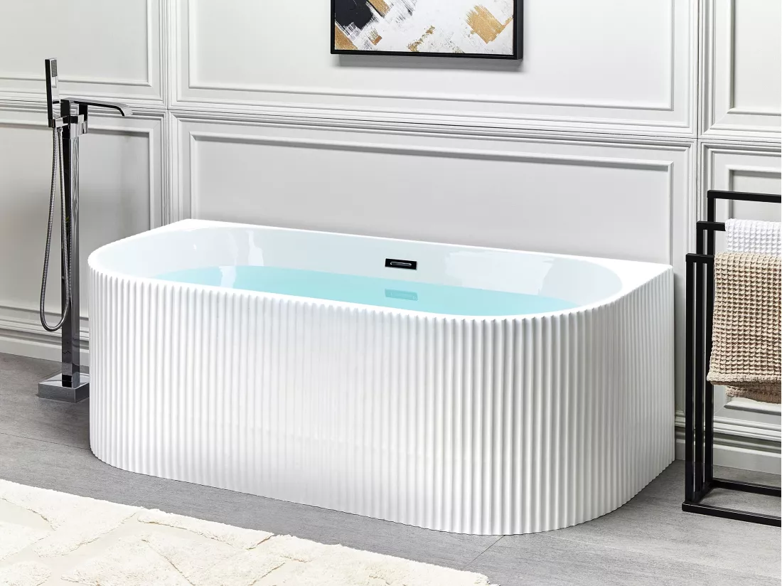 Baignoire murale blanche 167 x 73 cm GOCTA