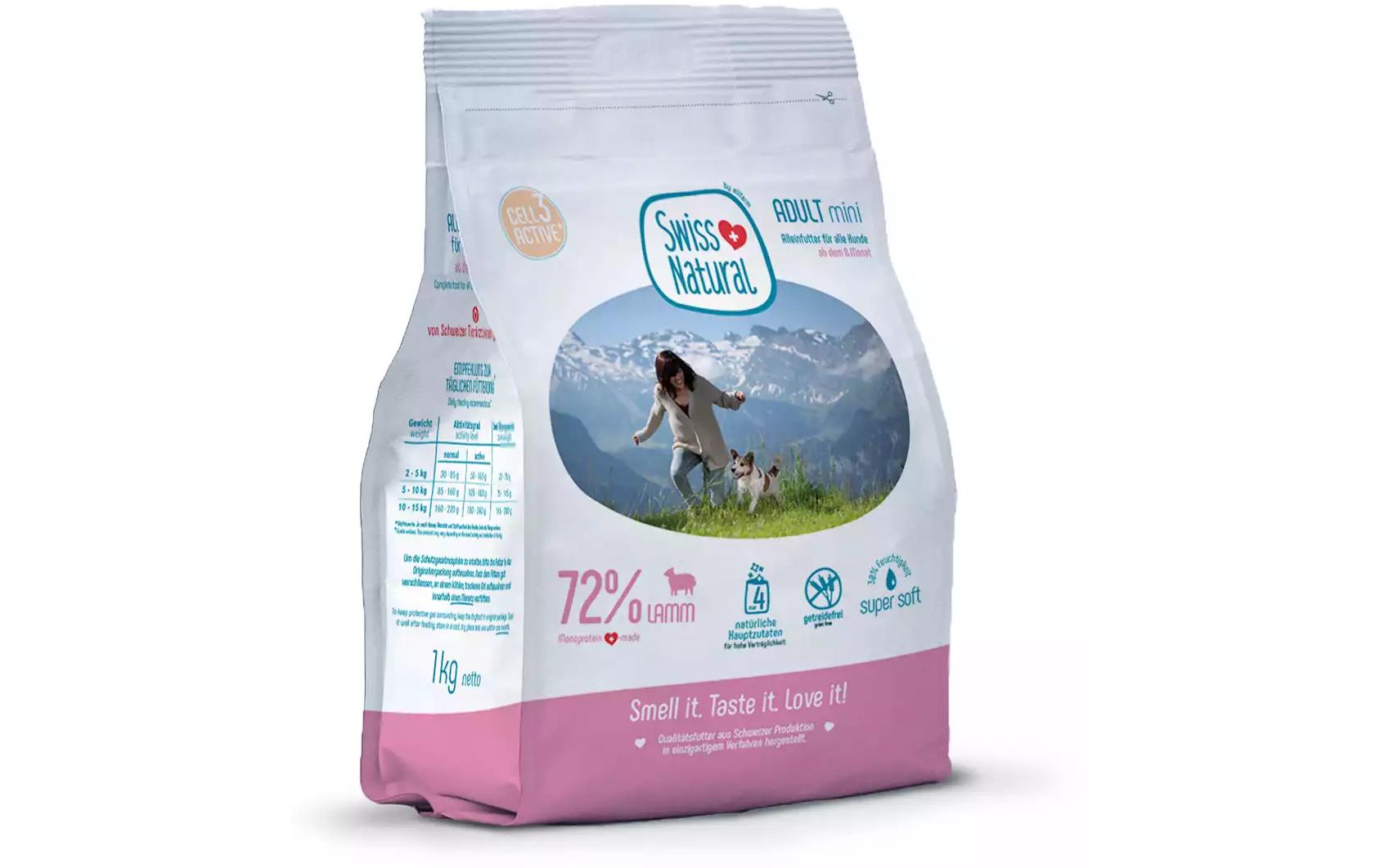 Halbfeuchtfutter Soft Adult Mini Lamm & Kartoffel 9 x 1 kg<br>Schweizer Lammfleischmischung für ausgewogene Ernährung