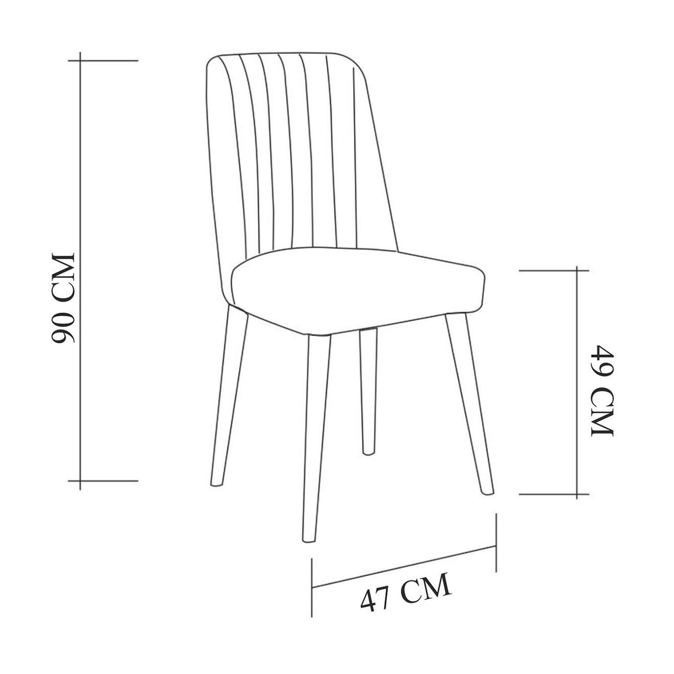 Homitis Chaise Stormi blanc/gris - 100x48x39 cm
