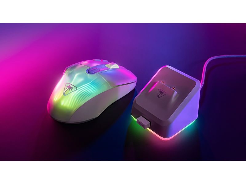 Turtle Beach Gaming-Maus Kone XP Air Weiss Kabellose Präzisionsspielmaus mit einstellbarer DPI, ergonomischem Design und programmierbaren Tasten für ultimative Kontrolle und Komfort beim Spielen
