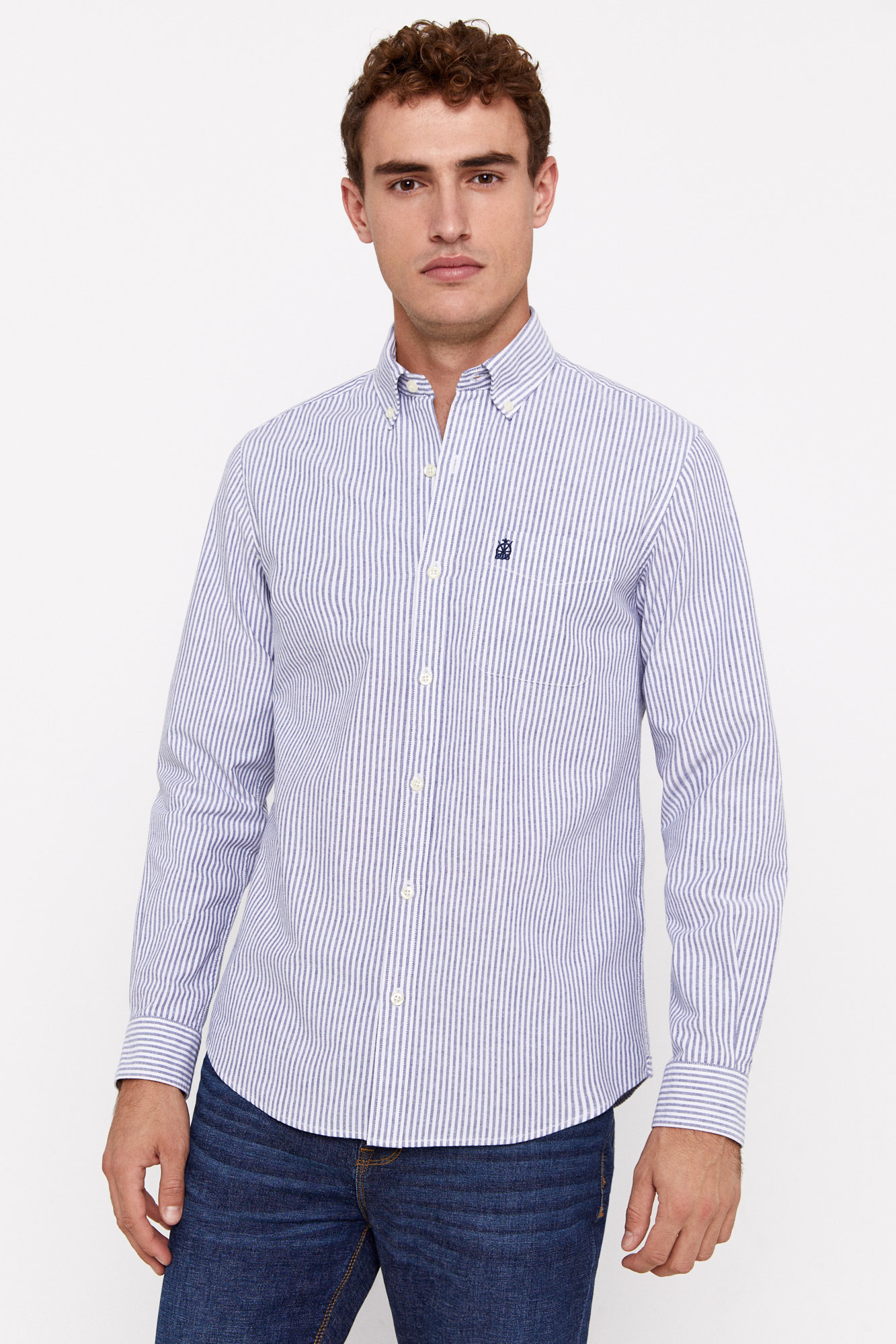 camisa oxford listrada