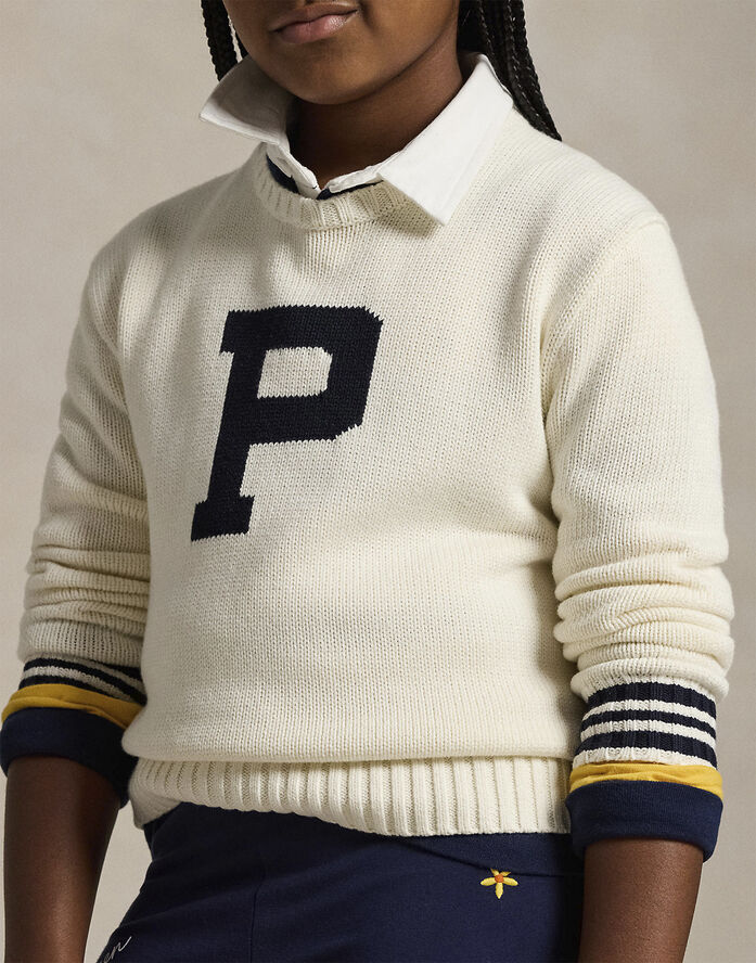 Polo Ralph Lauren 20/2 COTTON-PSWEATER-SV-PLO Clubhouse cream w/ rl navy