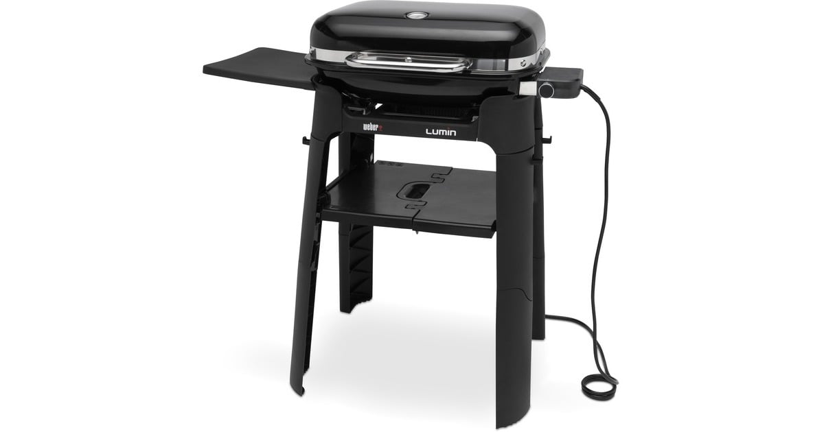 WeberLumin-elektrische barbecue met onderstel  (Zwart)