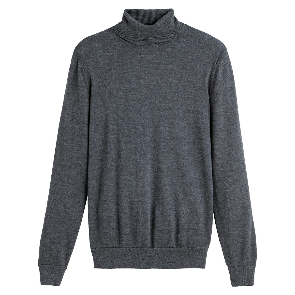 COLEÇÕES LA REDOUTE<br>Suéter de gola alta em lã merino, fabricado na Europa