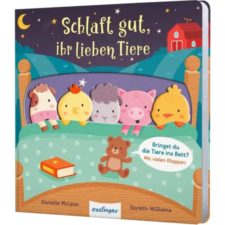 ars Edition Schlaft gut, ihr lieben Tiere: Hilf mit, die Tiere ins Bett zu bringen!