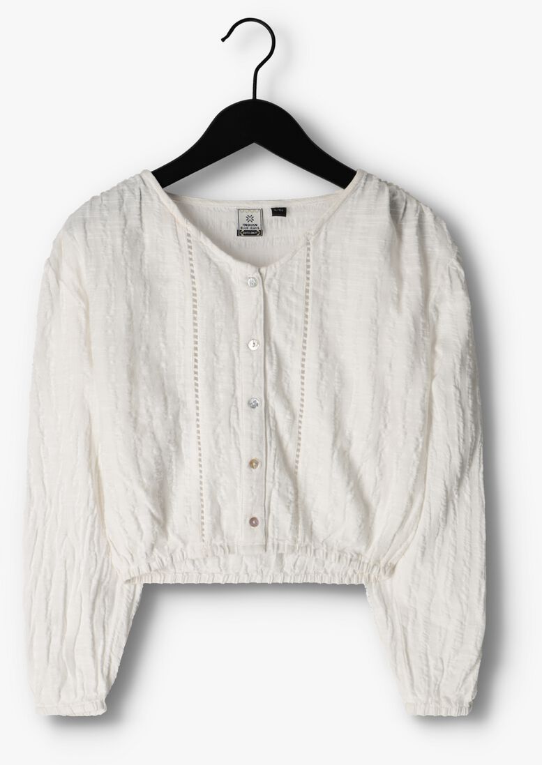 INDIAN BLUE JEANS witte indian blue jeans blouse cropped shirt longsleeve