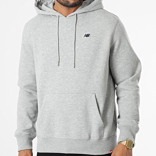 Sweat Capuche Logo MT23602 Gris Chiné