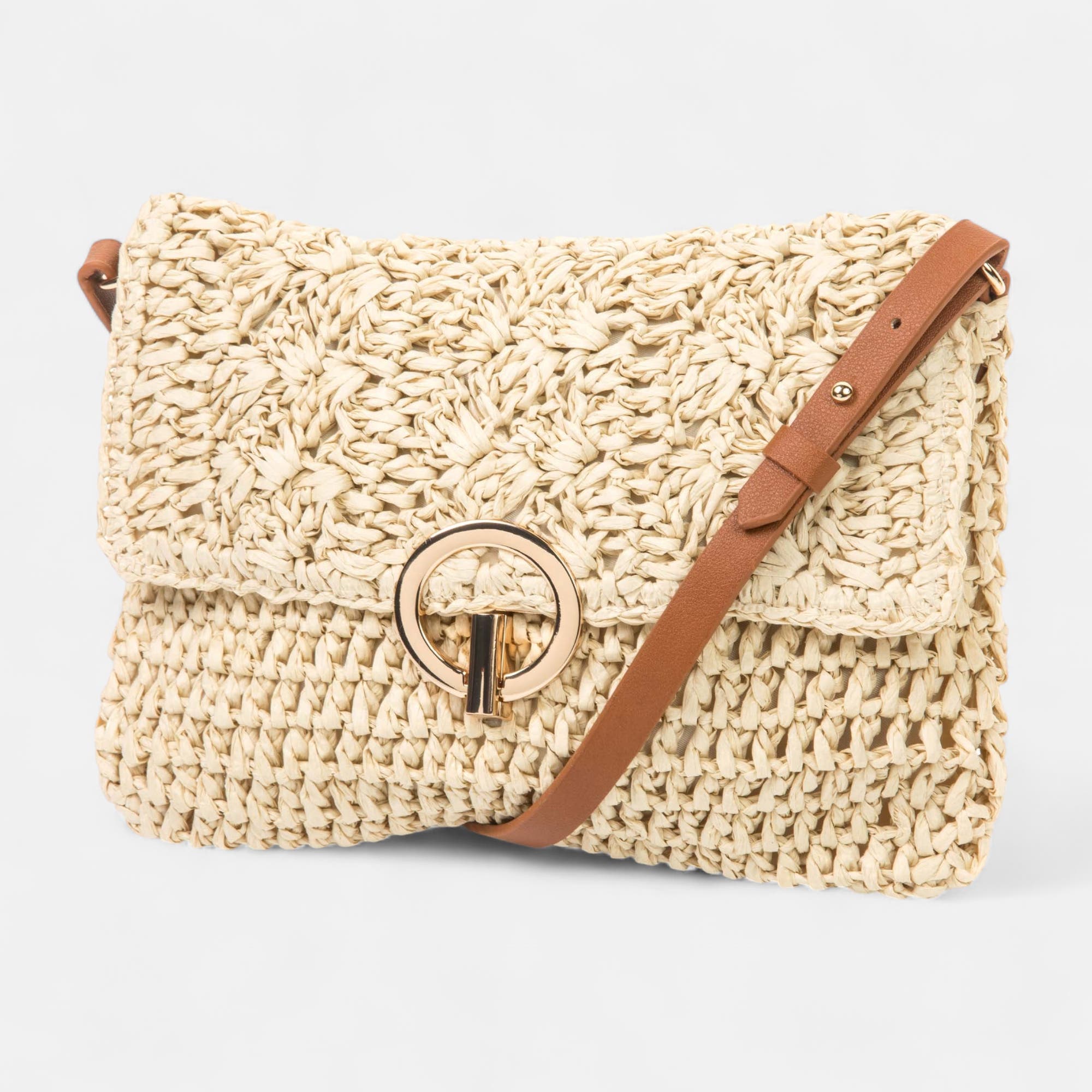 Sac bandoulière beige