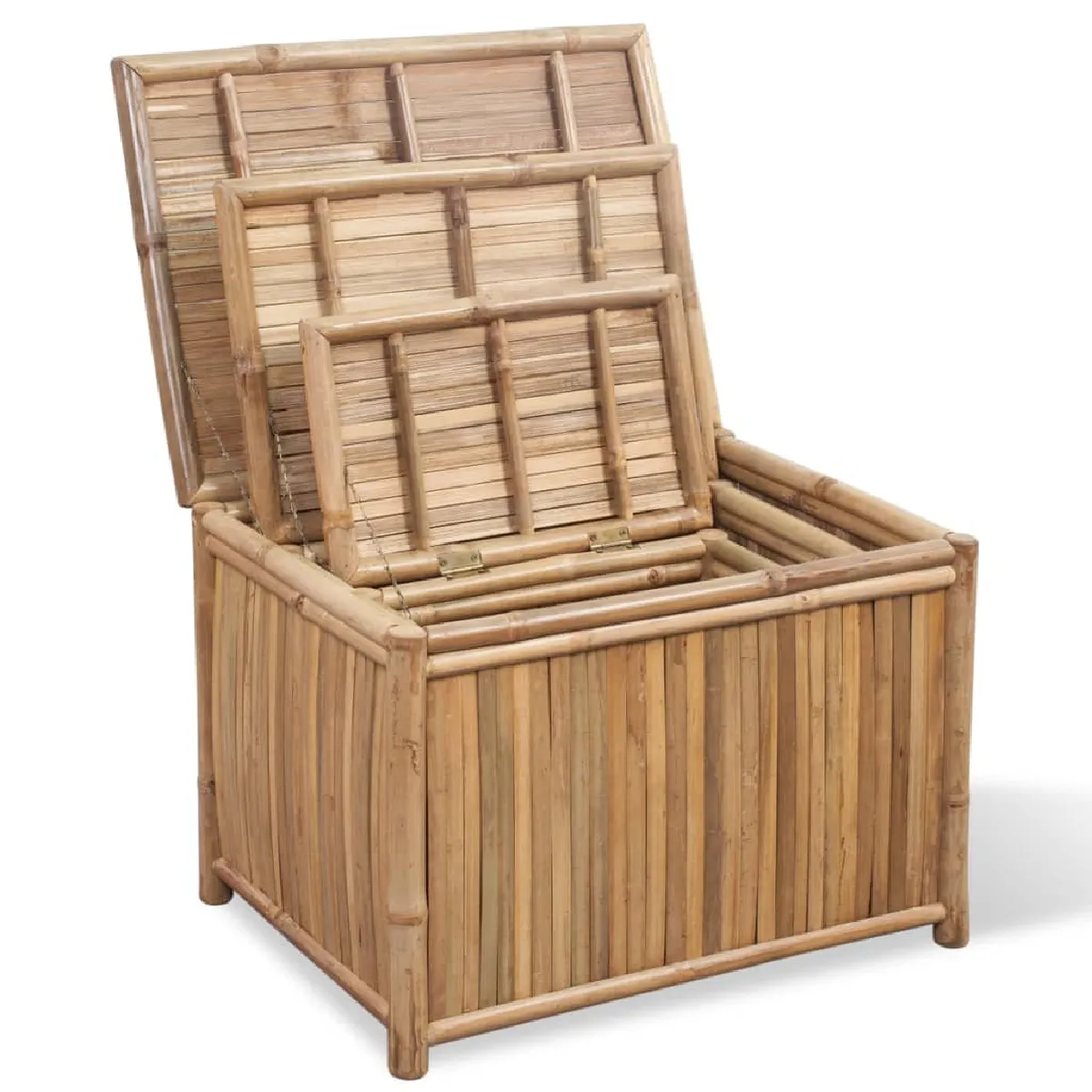 vidaXL Boîte de rangement Bambou 3 pcs