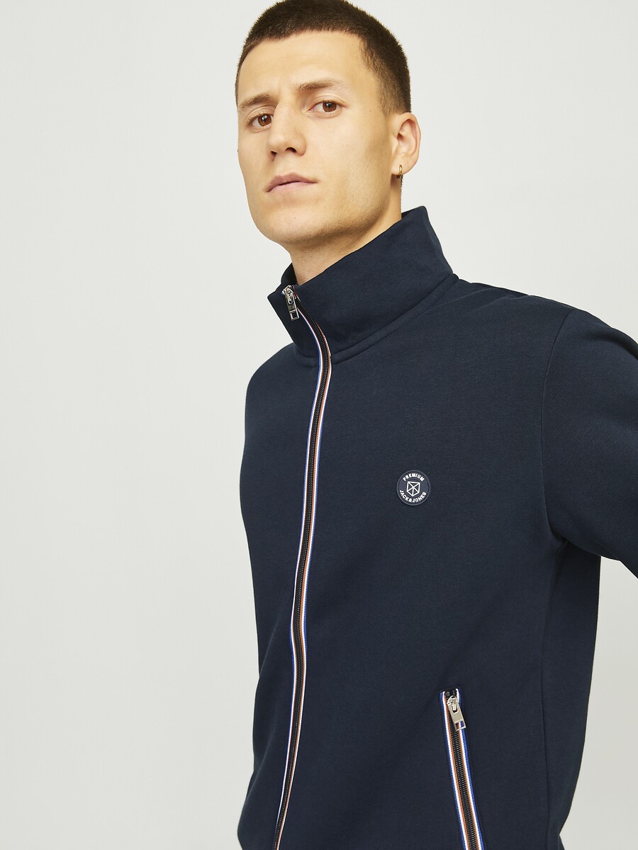 JACK & JONES<br>Suéter com zíper e gola alta