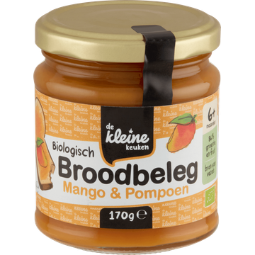 De Kleine Keuken Biologisch Broodbeleg Mango & Pompoen 6+ Maanden 170 g