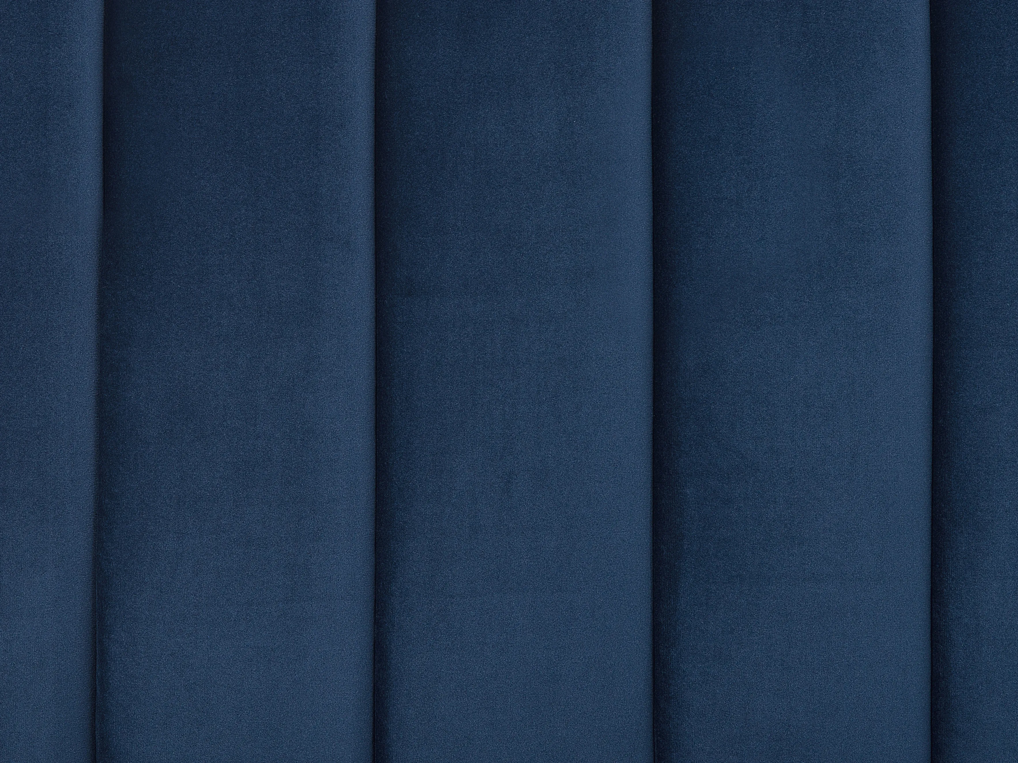 Bed Fluweel MARVILLE 180 x 200 cm Marineblauw