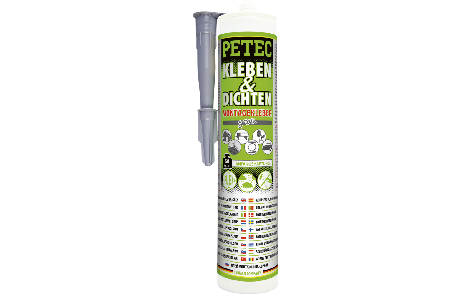 Petec Kleben und Dichten Montagekleber schwarz 80 ml