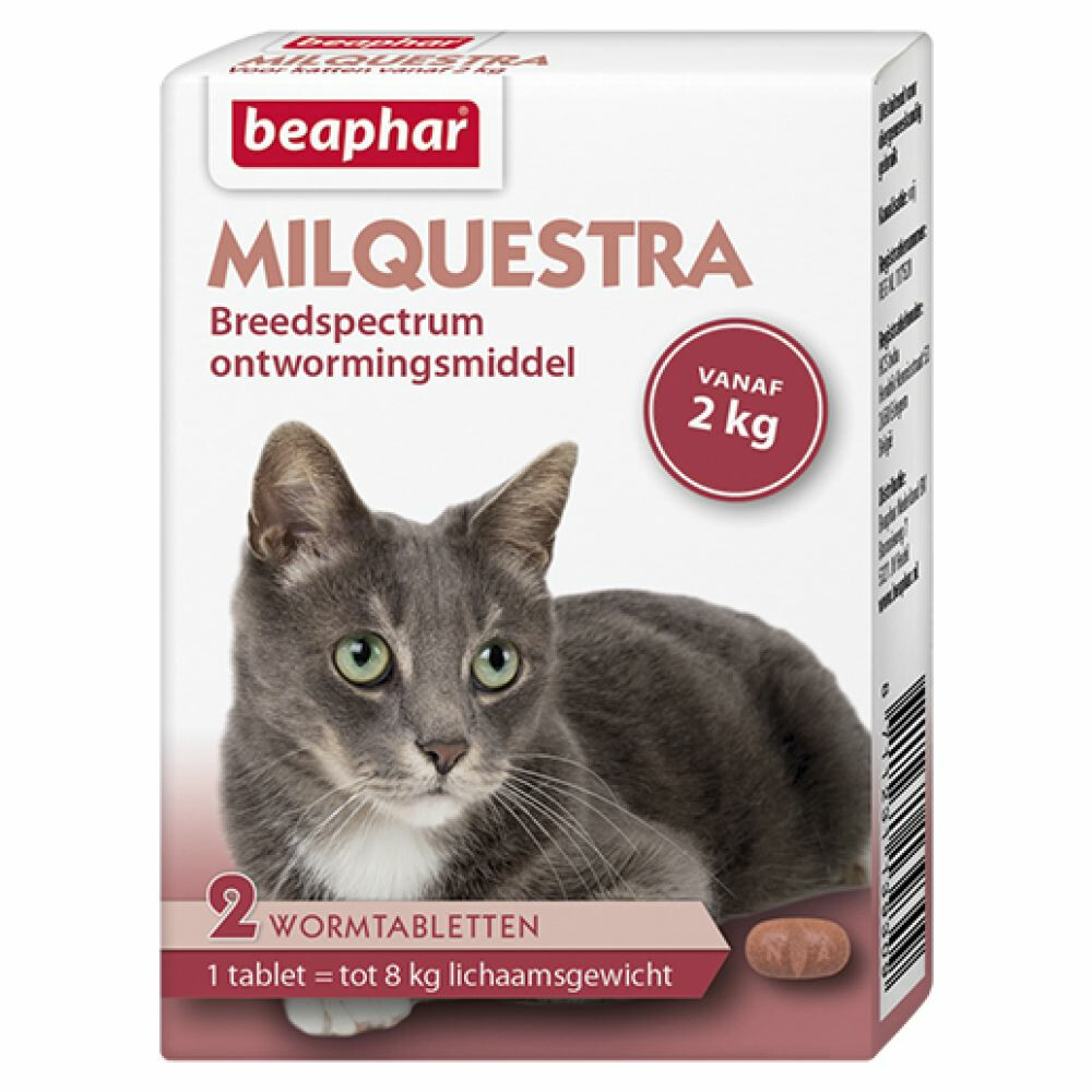Beaphar Milquestra Ontworming Tabletten Kat 2 - 12 kg2 tabletten