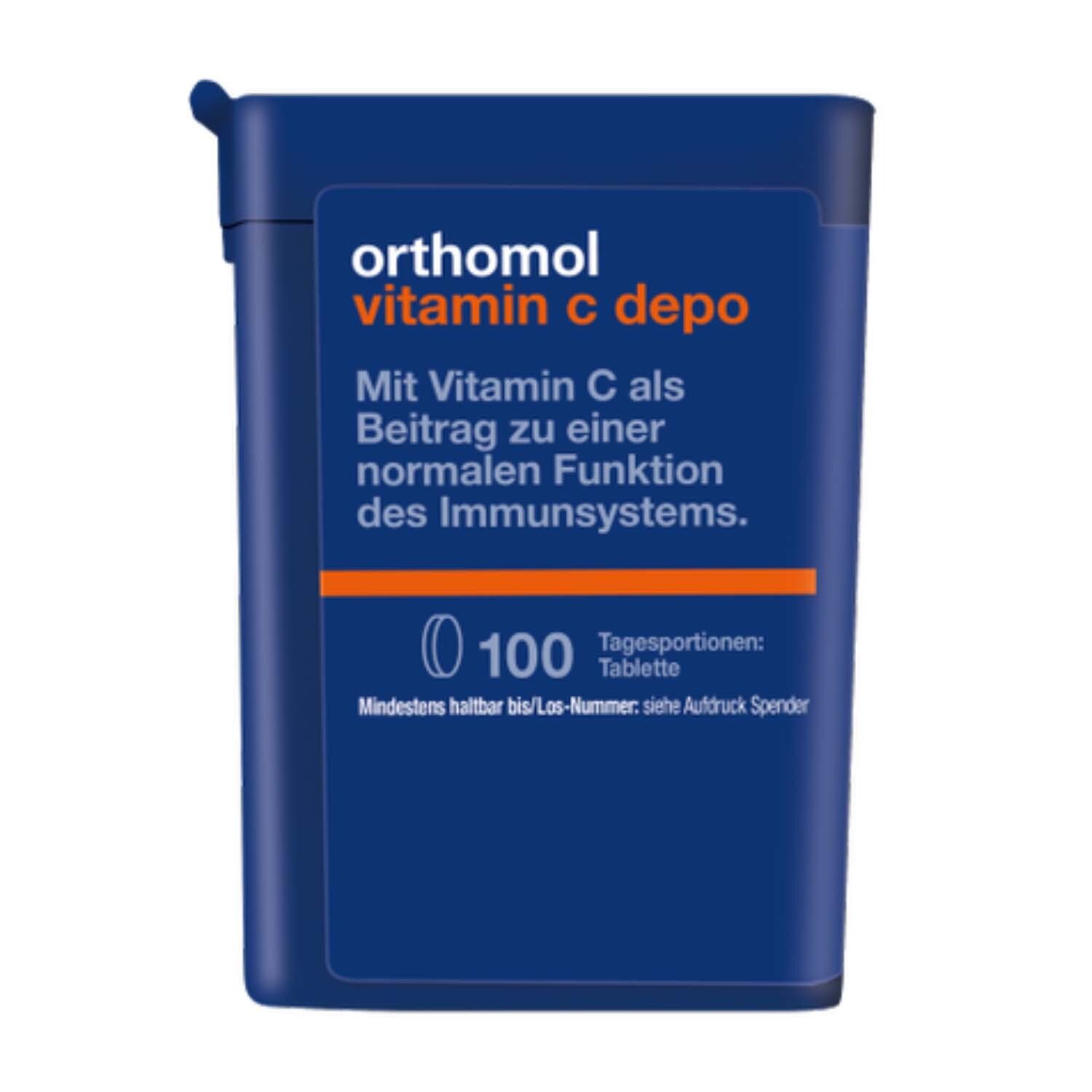 Orthomol Vitamin C depo - Nahrungsergänzungsmittel mit Depot-Wirkung für eine normale Funktion des Immunsystems - Tabletten