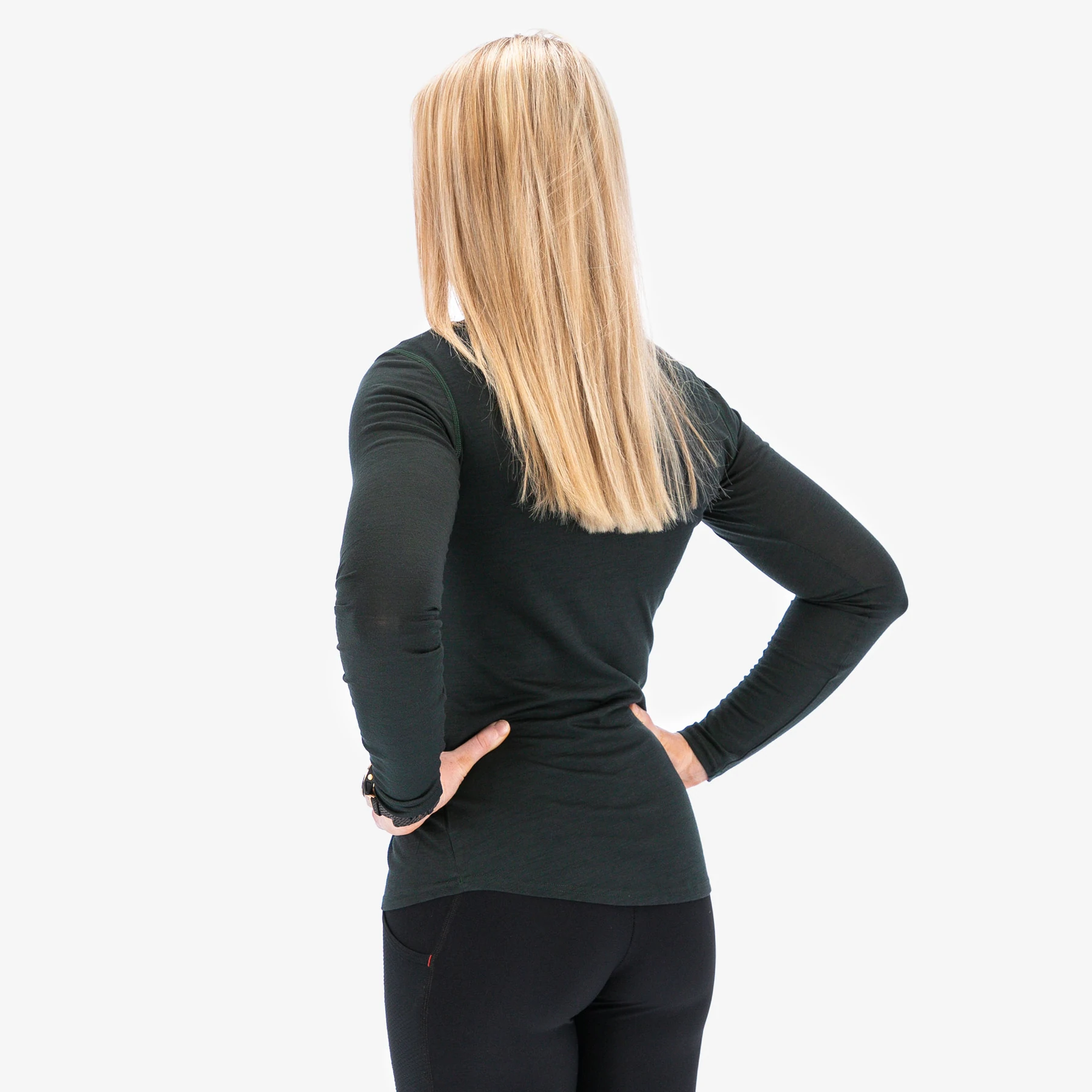 fusion c3 langaermet merinould loebe t shirt dame 243 0213 green