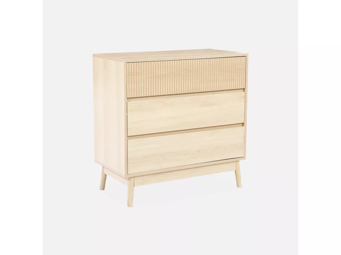 Commode de rangement décor bois. 3 tiroirs - Linear