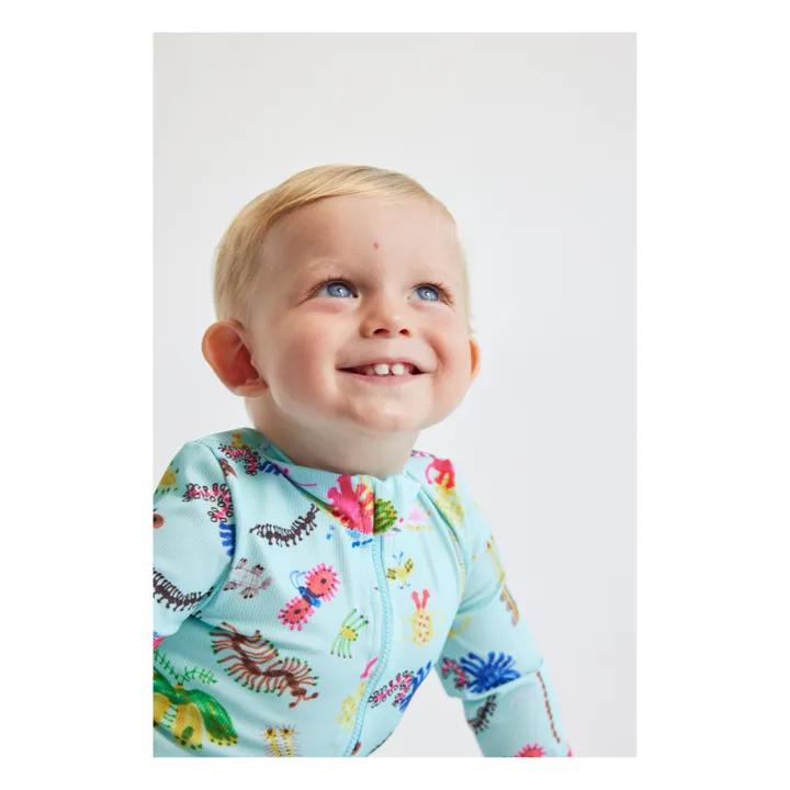 Bobo Choses Combinaison Anti UV Matière Recyclée Bêbêtes | Bleu
