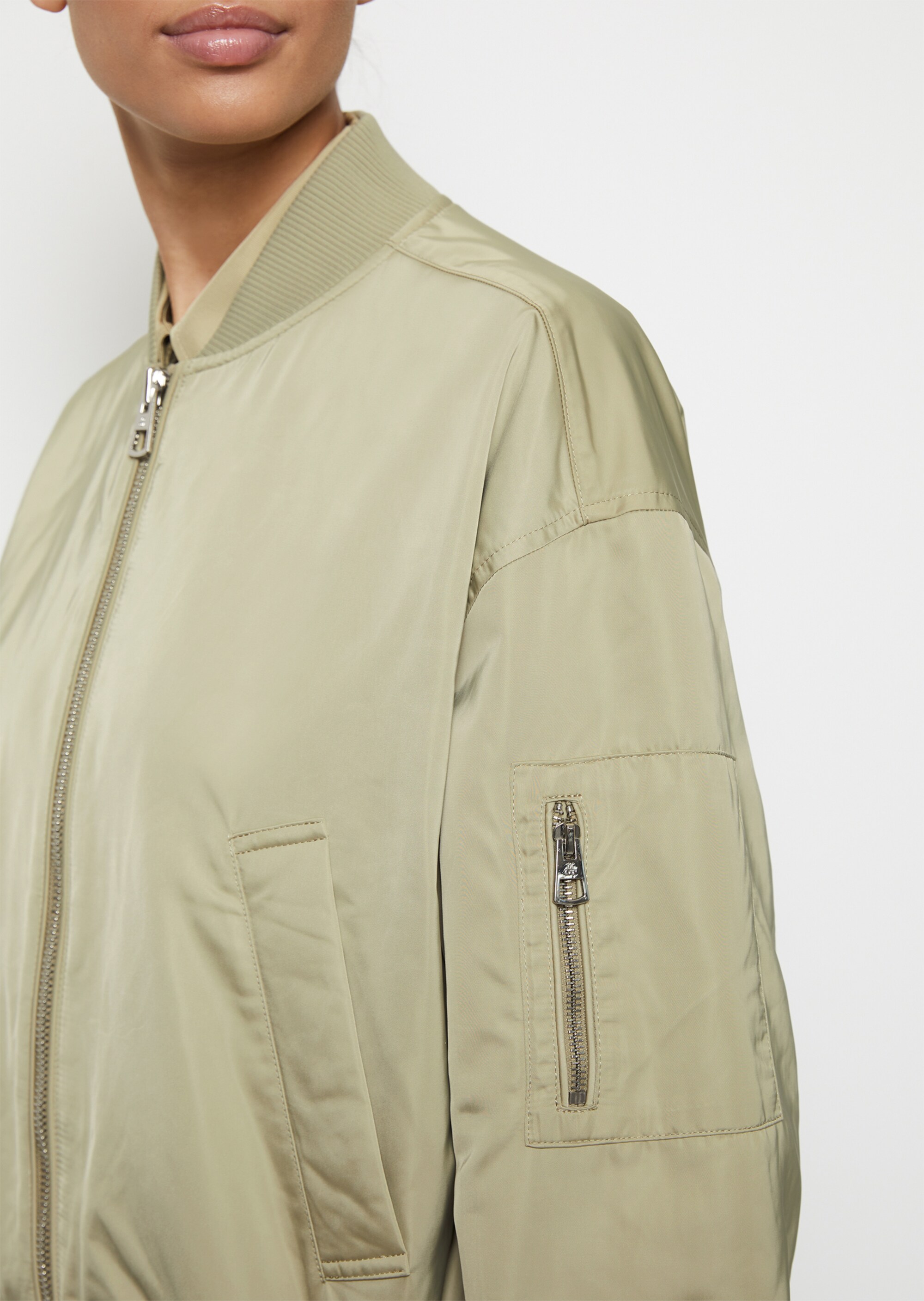 Blouson im Aviator-Stil regularaus recyceltem Polyester-Twill
