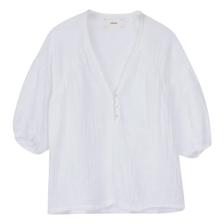 Xirena Blouse Felicity Gaze de Coton | Blanc