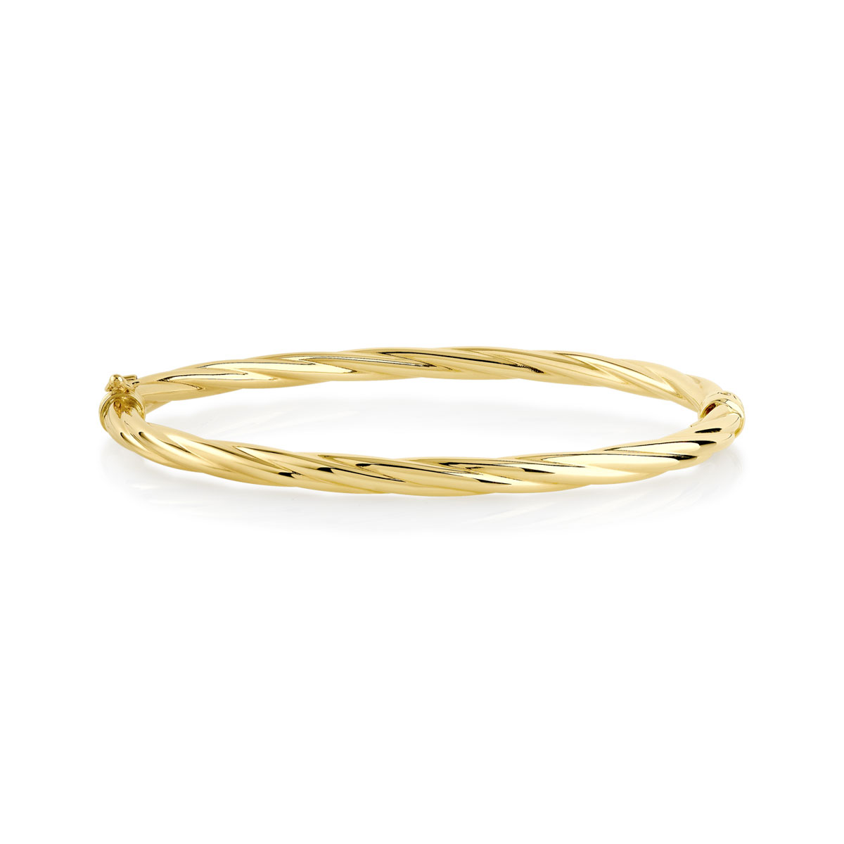 Bracelet jonc or 750 jaune torsadé