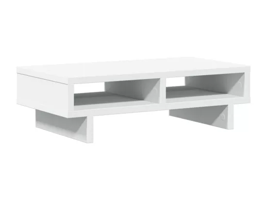Support de moniteur blanc 50x27x15 cm bois d'ingénierie