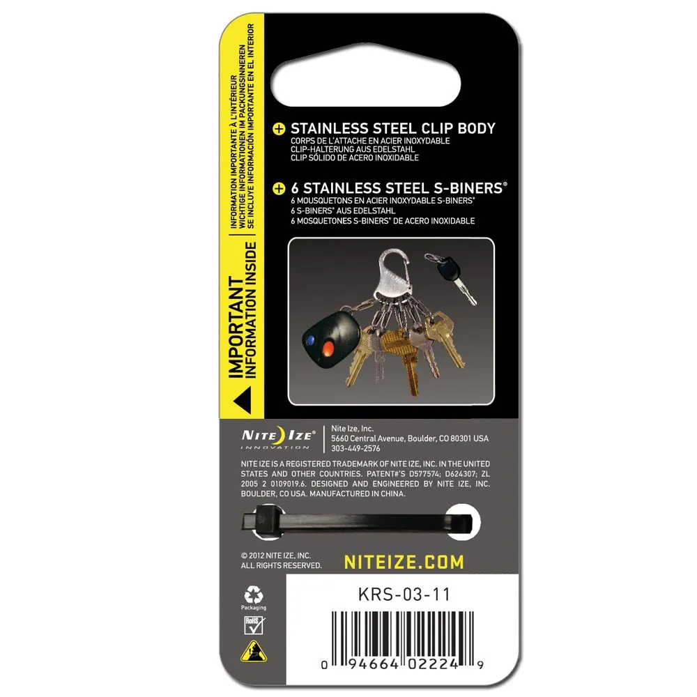 Nite Ize -  Schlüsselanhänger KeyRack Edelstahl
