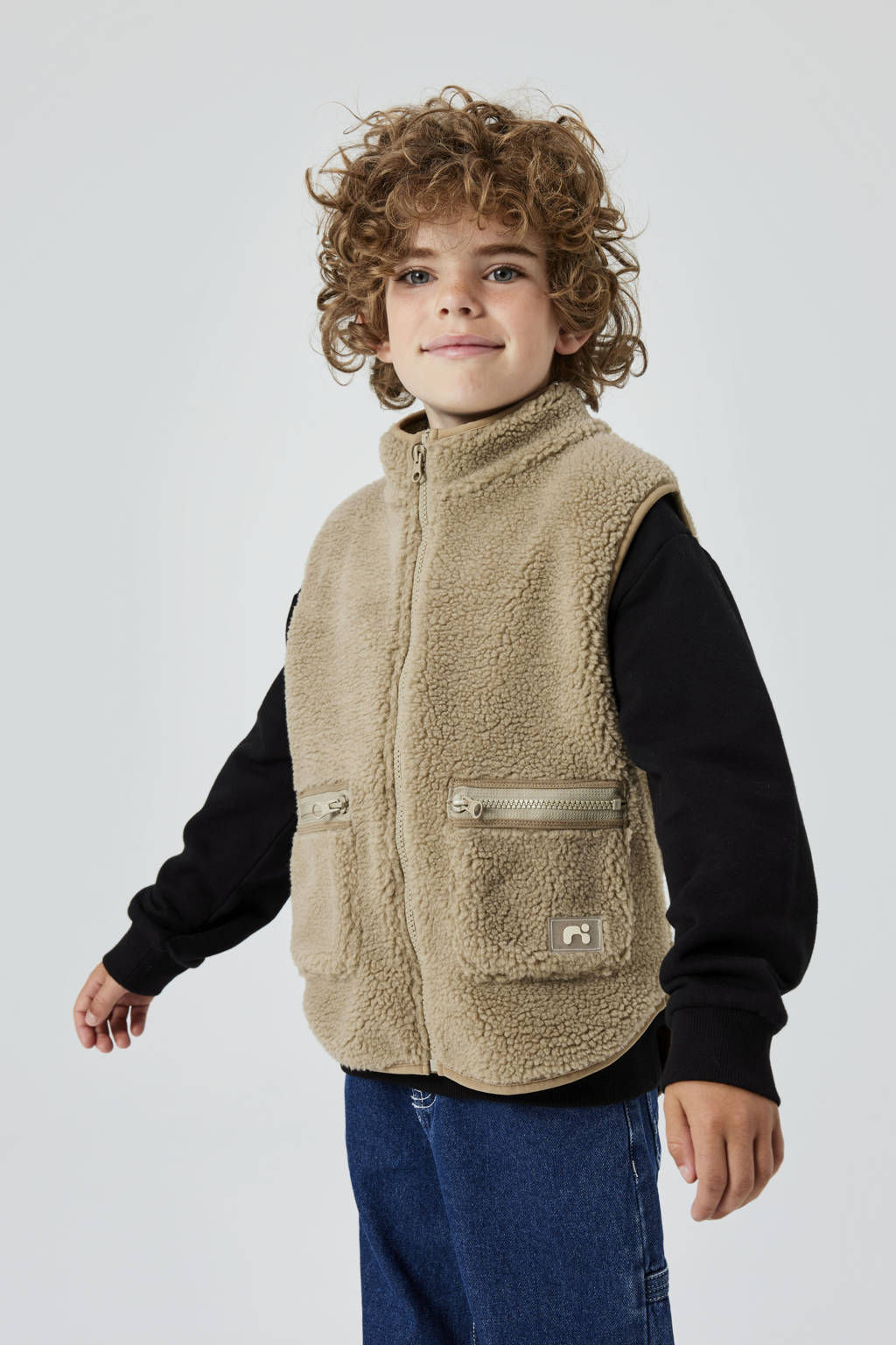 NAME IT gilet NKMNODERNE zand